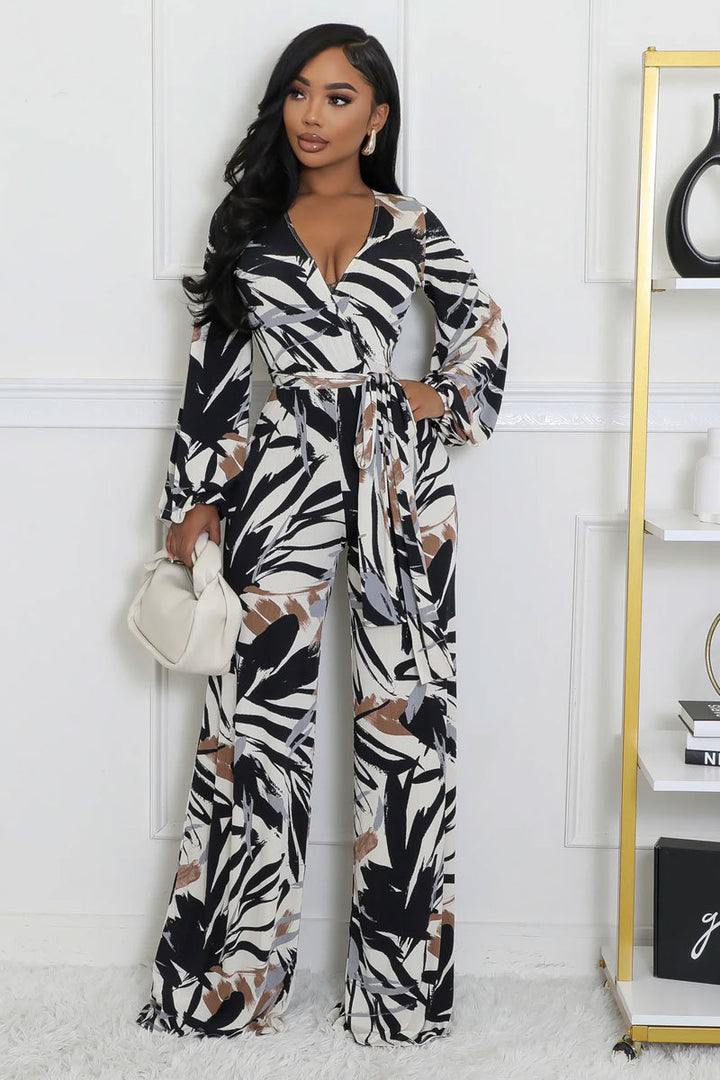 Printed Wide Leg Jumpsuit