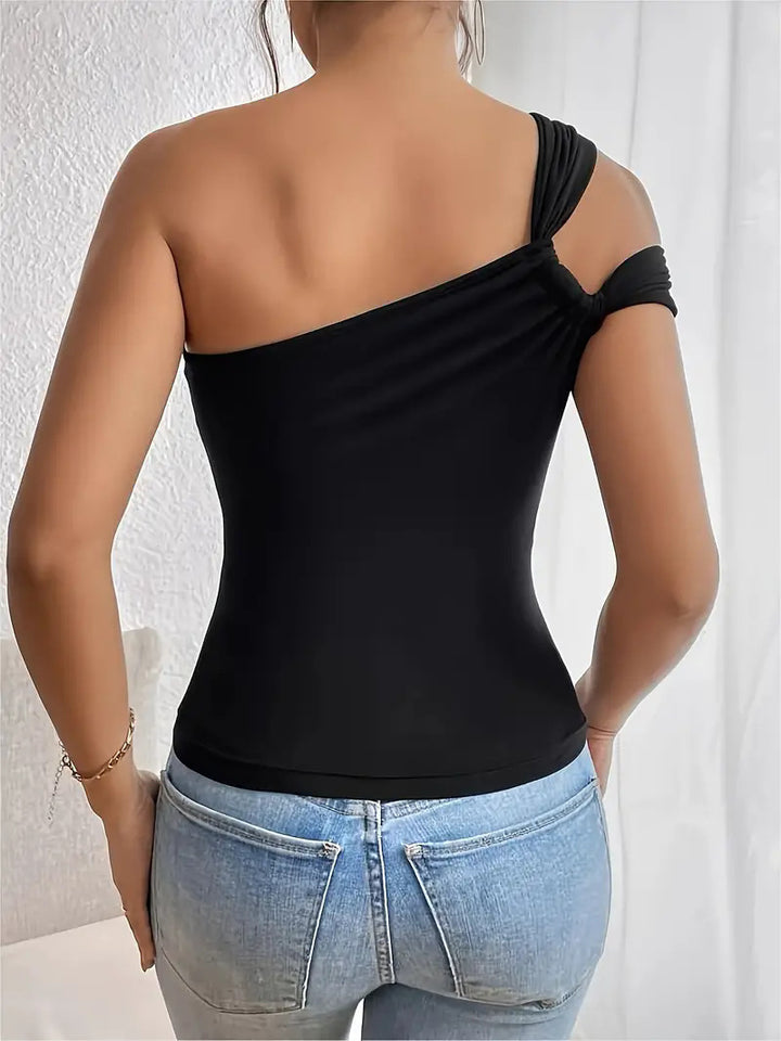 Double strap One Shoulder Top