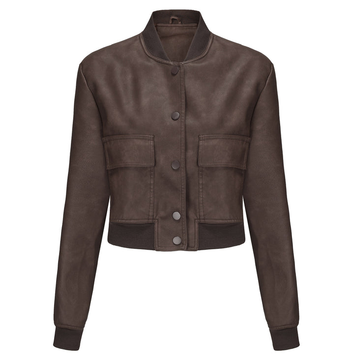 Ribbed Jacket- Brown 