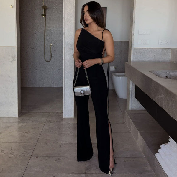 Backless Split Leg Jumpsuit