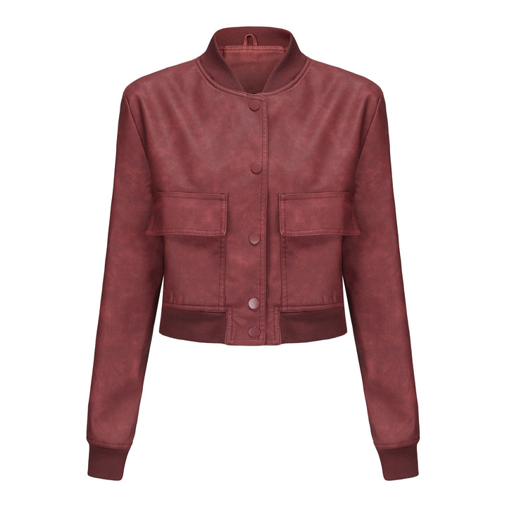 Ribbed Jacket- Red