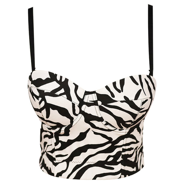 Zebra Pattern Corset-like Top