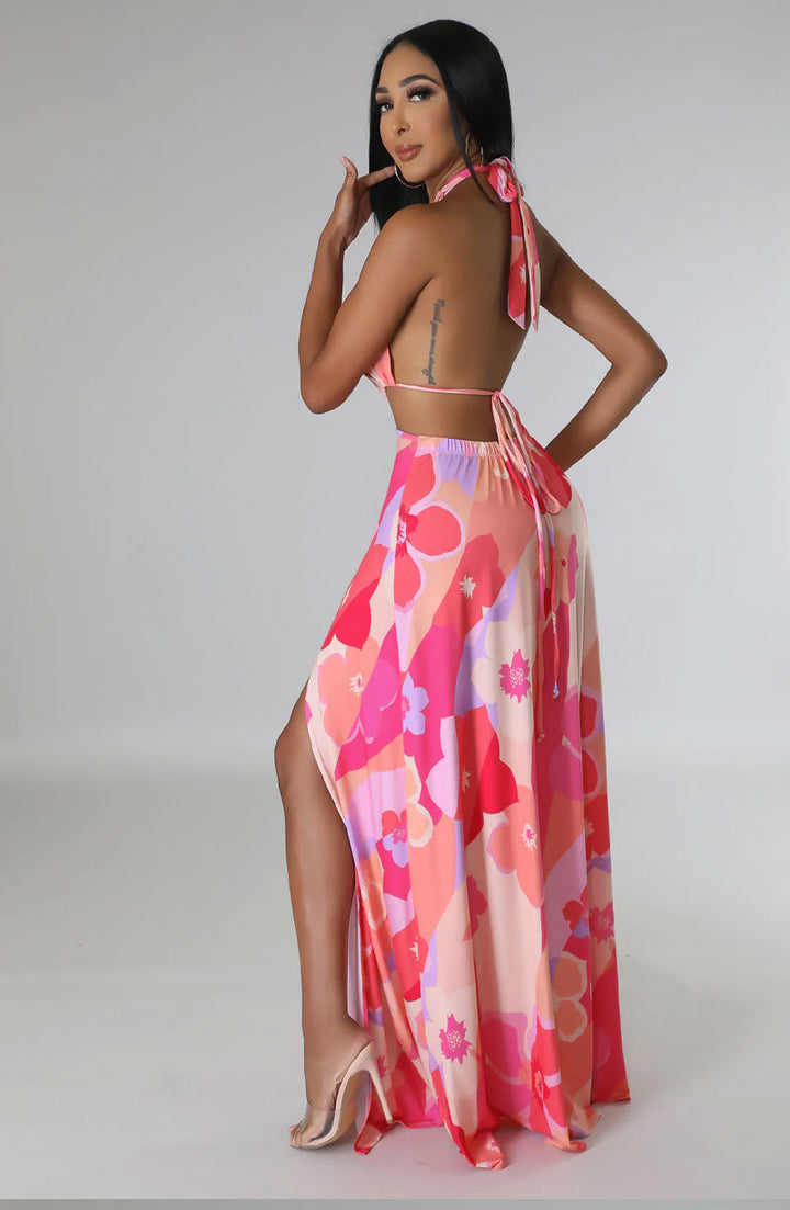 Floral Halter Dress