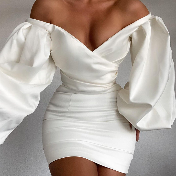 Off-the-Shoulder Dress - White